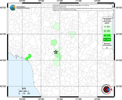 Mappa territorio comunale con almeno 3 questionari