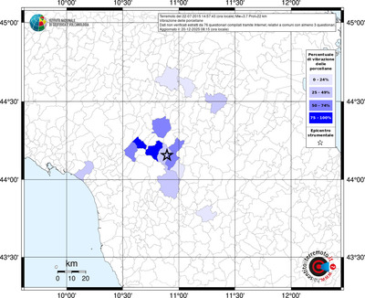 Mappa territorio comunale con almeno 3 questionari