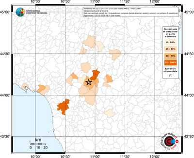 Mappa territorio comunale con almeno 3 questionari