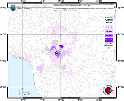 Mappa territorio comunale con almeno 3 questionari