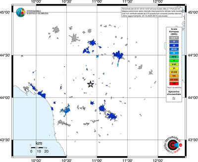 Mappa EMS - territori località