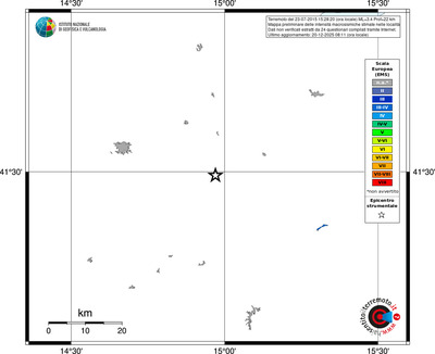 Mappa EMS - territori località