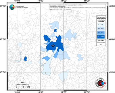 Mappa territorio comunale con almeno 3 questionari