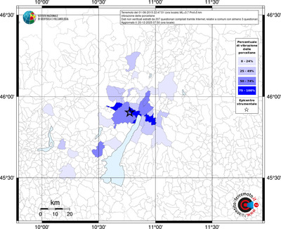 Mappa territorio comunale con almeno 3 questionari
