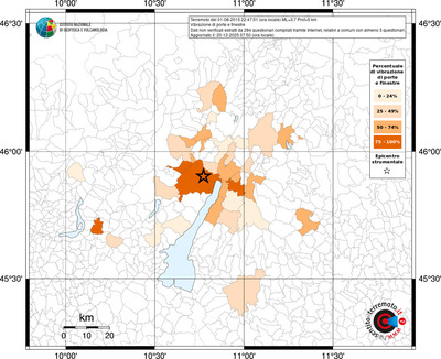 Mappa territorio comunale con almeno 3 questionari