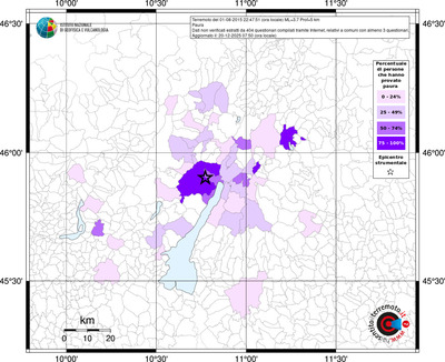 Mappa territorio comunale con almeno 3 questionari