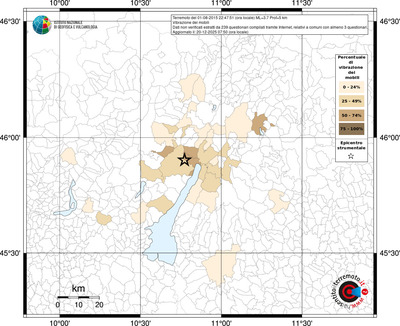 Mappa territorio comunale con almeno 3 questionari