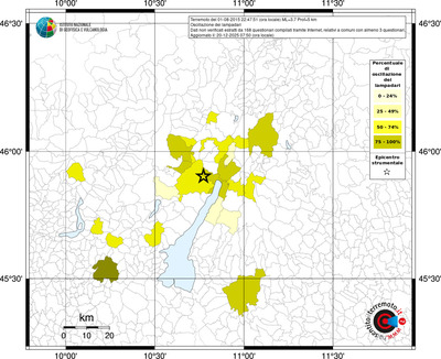 Mappa territorio comunale con almeno 3 questionari