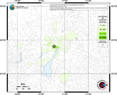 Mappa territorio comunale con almeno 3 questionari