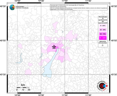 Mappa territorio comunale con almeno 3 questionari