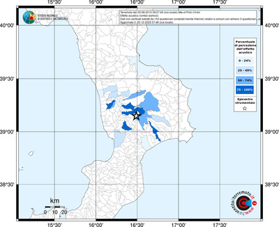 Mappa territorio comunale con almeno 3 questionari