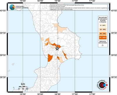 Mappa territorio comunale con almeno 3 questionari