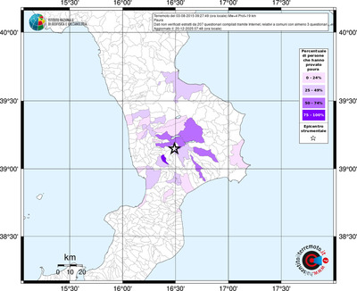Mappa territorio comunale con almeno 3 questionari