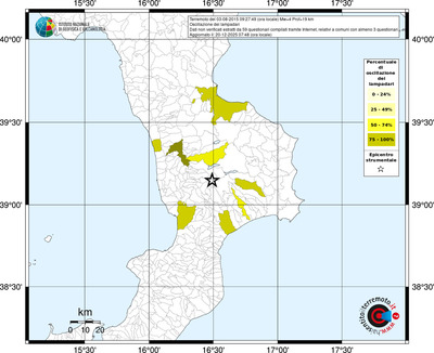Mappa territorio comunale con almeno 3 questionari