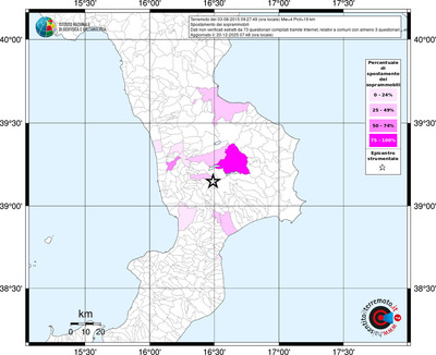 Mappa territorio comunale con almeno 3 questionari