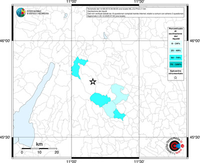 Mappa territorio comunale con almeno 3 questionari