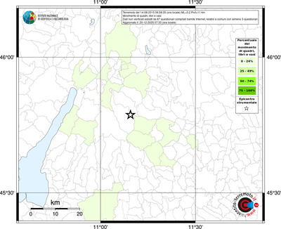 Mappa territorio comunale con almeno 3 questionari