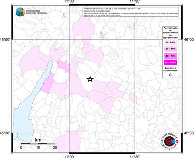 Mappa territorio comunale con almeno 3 questionari