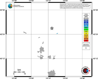 Mappa EMS - territori località