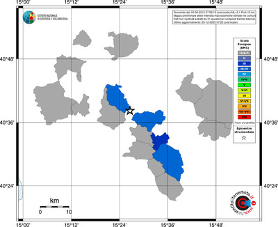 Mappa EMS - territori comuni
