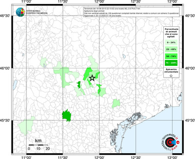 Mappa territorio comunale con almeno 3 questionari