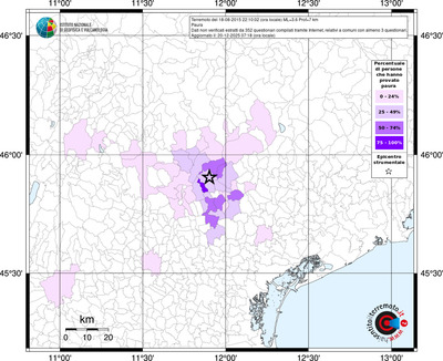 Mappa territorio comunale con almeno 3 questionari
