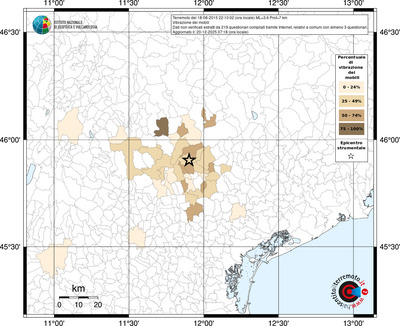 Mappa territorio comunale con almeno 3 questionari