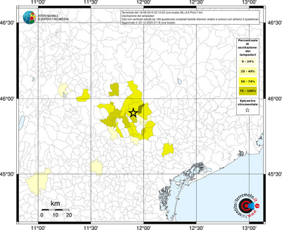 Mappa territorio comunale con almeno 3 questionari