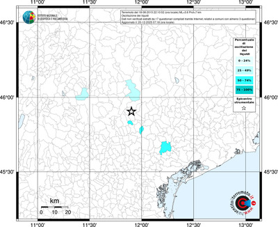 Mappa territorio comunale con almeno 3 questionari