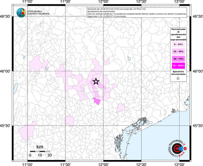 Mappa territorio comunale con almeno 3 questionari