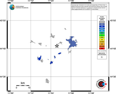 Mappa EMS - territori località