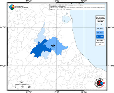 Mappa territorio comunale con almeno 3 questionari