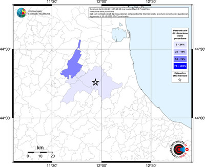 Mappa territorio comunale con almeno 3 questionari