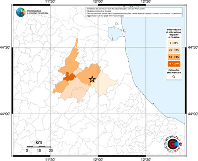 Mappa territorio comunale con almeno 3 questionari