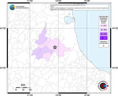 Mappa territorio comunale con almeno 3 questionari