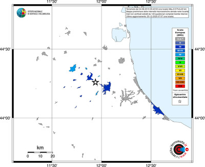 Mappa EMS - territori località