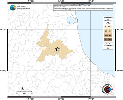 Mappa territorio comunale con almeno 3 questionari