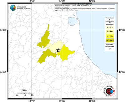 Mappa territorio comunale con almeno 3 questionari