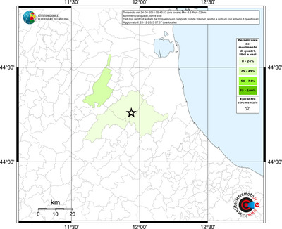 Mappa territorio comunale con almeno 3 questionari