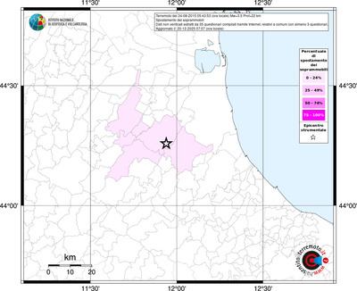 Mappa territorio comunale con almeno 3 questionari