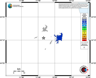 Mappa EMS - territori località