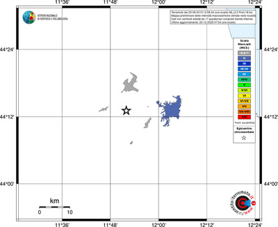 Mappa MCS - territori località