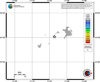 Mappa EMS - territori località
