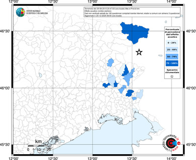 Mappa territorio comunale con almeno 3 questionari