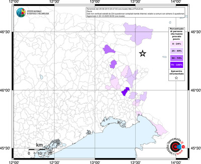 Mappa territorio comunale con almeno 3 questionari