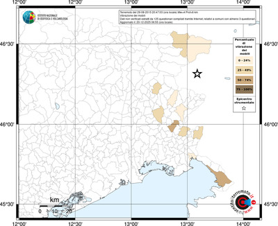 Mappa territorio comunale con almeno 3 questionari