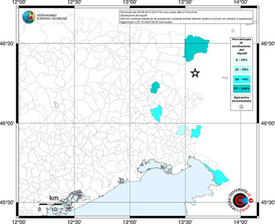 Mappa territorio comunale con almeno 3 questionari