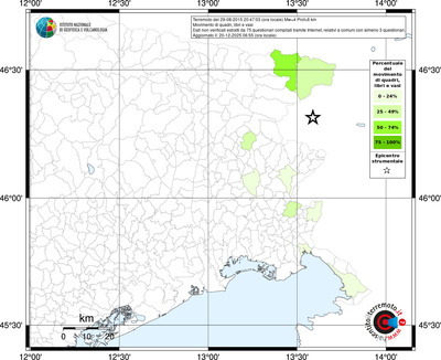 Mappa territorio comunale con almeno 3 questionari