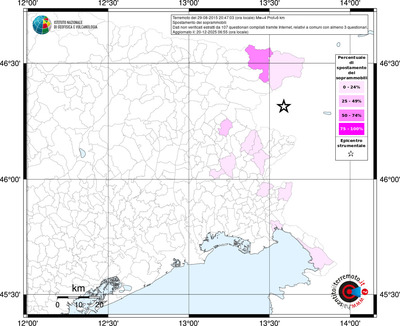 Mappa territorio comunale con almeno 3 questionari