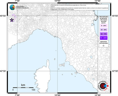 Mappa territorio comunale con almeno 3 questionari